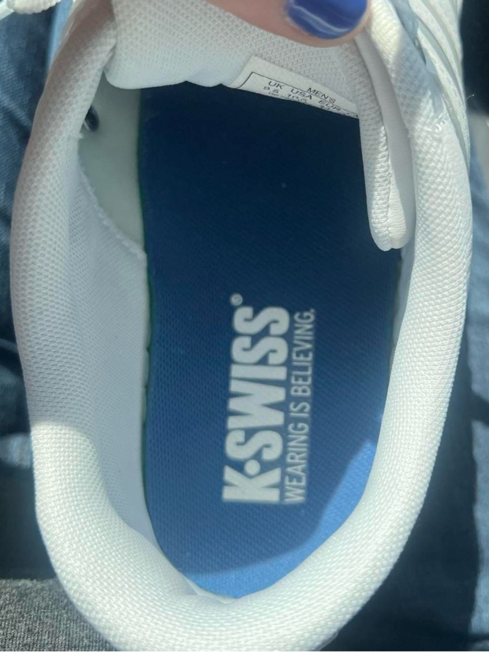 NWOT Men’s K-Swiss White Sneaker - US 10.5 - Picture 5 of 6
